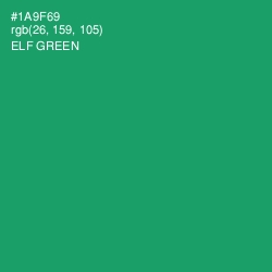 #1A9F69 - Elf Green Color Image
