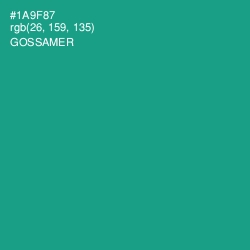 #1A9F87 - Gossamer Color Image