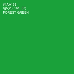 #1AA139 - Forest Green Color Image