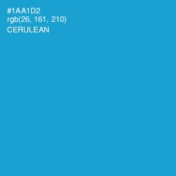 #1AA1D2 - Cerulean Color Image