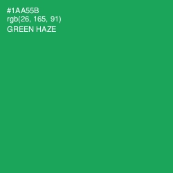 #1AA55B - Green Haze Color Image