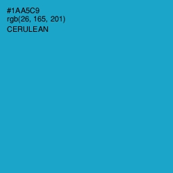 #1AA5C9 - Cerulean Color Image