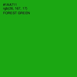 #1AA711 - Forest Green Color Image