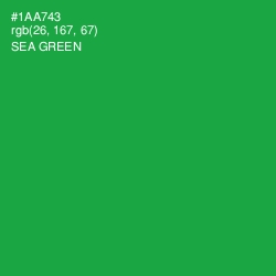 #1AA743 - Sea Green Color Image