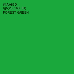 #1AA83D - Forest Green Color Image