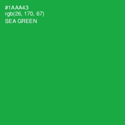 #1AAA43 - Sea Green Color Image