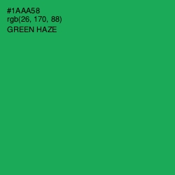 #1AAA58 - Green Haze Color Image