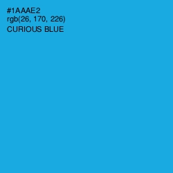 #1AAAE2 - Curious Blue Color Image
