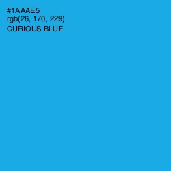 #1AAAE5 - Curious Blue Color Image