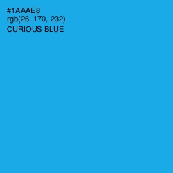 #1AAAE8 - Curious Blue Color Image