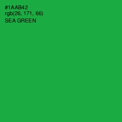 #1AAB42 - Sea Green Color Image