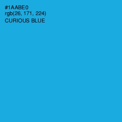 #1AABE0 - Curious Blue Color Image