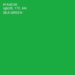 #1AAC40 - Sea Green Color Image