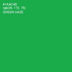 #1AAC4B - Green Haze Color Image