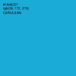 #1AACD7 - Cerulean Color Image