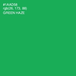 #1AAD58 - Green Haze Color Image