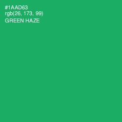 #1AAD63 - Green Haze Color Image