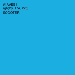 #1AAEE1 - Scooter Color Image