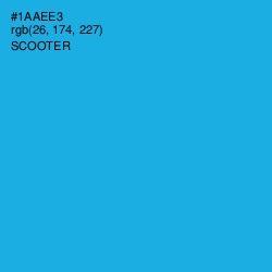 #1AAEE3 - Scooter Color Image