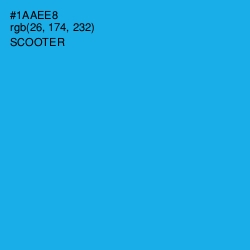 #1AAEE8 - Scooter Color Image