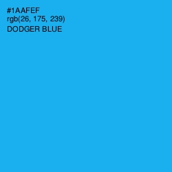 #1AAFEF - Dodger Blue Color Image