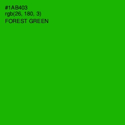 #1AB403 - Forest Green Color Image