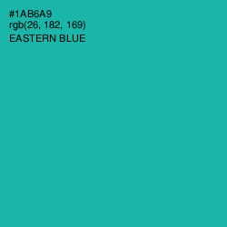 #1AB6A9 - Eastern Blue Color Image