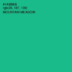 #1ABB8B - Mountain Meadow Color Image