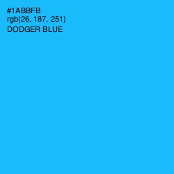 #1ABBFB - Dodger Blue Color Image