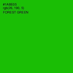 #1ABE05 - Forest Green Color Image