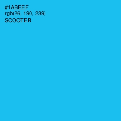 #1ABEEF - Scooter Color Image