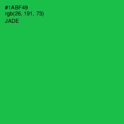 #1ABF49 - Jade Color Image