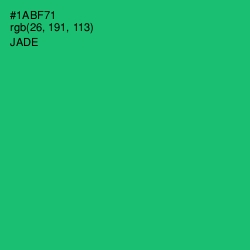 #1ABF71 - Jade Color Image