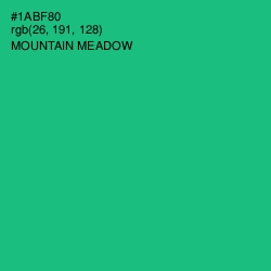 #1ABF80 - Mountain Meadow Color Image