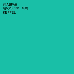 #1ABFA8 - Keppel Color Image