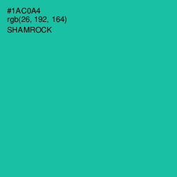 #1AC0A4 - Shamrock Color Image