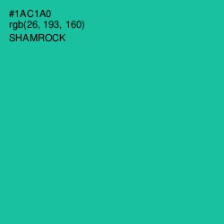 #1AC1A0 - Shamrock Color Image