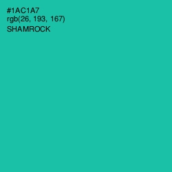 #1AC1A7 - Shamrock Color Image