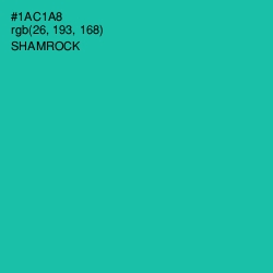 #1AC1A8 - Shamrock Color Image