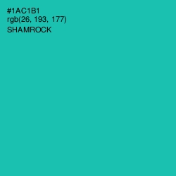 #1AC1B1 - Shamrock Color Image