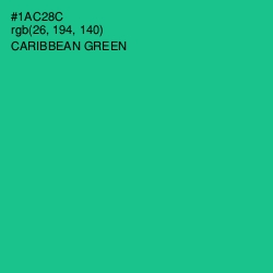 #1AC28C - Caribbean Green Color Image