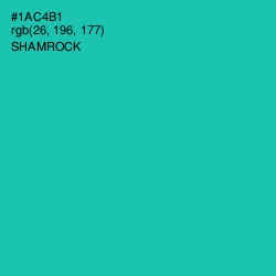 #1AC4B1 - Shamrock Color Image