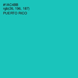 #1AC4BB - Puerto Rico Color Image