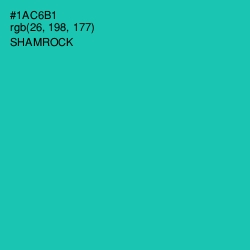 #1AC6B1 - Shamrock Color Image