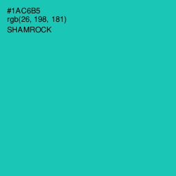 #1AC6B5 - Shamrock Color Image