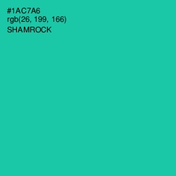 #1AC7A6 - Shamrock Color Image