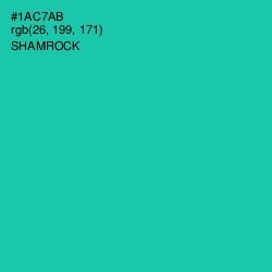 #1AC7AB - Shamrock Color Image