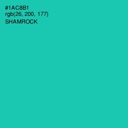 #1AC8B1 - Shamrock Color Image