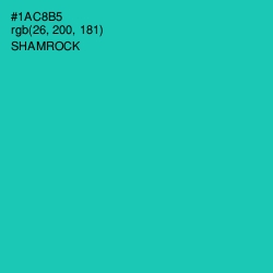 #1AC8B5 - Shamrock Color Image