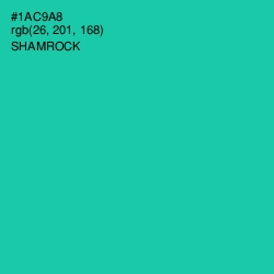 #1AC9A8 - Shamrock Color Image